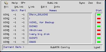 QubLink screen dump
