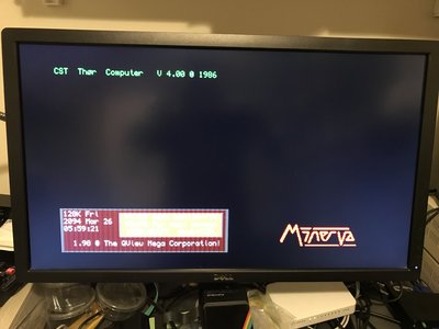Thor 1 boot screen with Minerva ROM