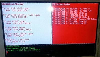 Q68 Demo boot screen, mode 4 512x256